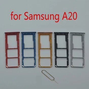 Для Samsung Galaxy A20 A205F Двойной лоток для SIM-карты SD Слот для держателя