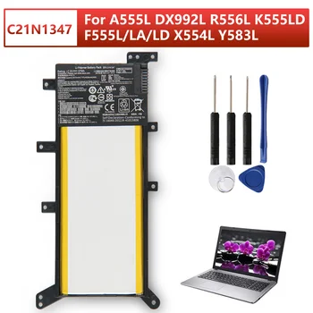 Оригинальная Сменная Батарея Для ноутбука C21N1347 Для ASUS x555 x555LA X555LD X555LN A555L Y583L R556L R557L F555L K555L С Инструментами