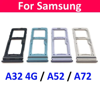 10 шт./лот, новинка для Samsung A32 4G A52 A72, держатель для лотка для SIM-карт, запасные части