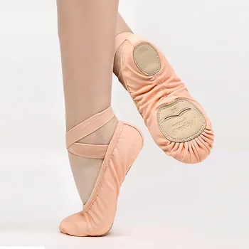 Танцевальная обувь без шнурков из эластичной ткани, Женская обувь для тренировок на мягкой подошве, Обувь для взрослых, Обувь для боди-балета с кошачьими когтями
