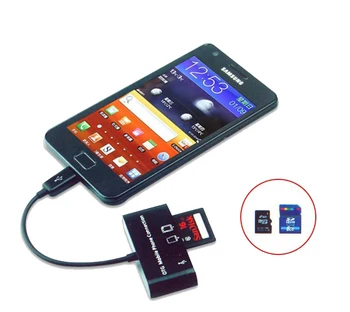 OTG КОНЦЕНТРАТОР USB U Диск SD TF Кардридер Комбинированный для Samsung Galaxy S7 S6 Edge S5 S3 S3 S2 Примечание 5 4 3 2 Micro Usb OTG Android Телефон