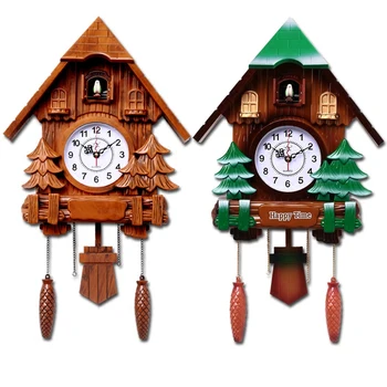 Большие 3D Настенные Часы Старинные Часы С Кукушкой Колокольчик Маятниковые Часы Настенный Декор Детская Комната Спальня Часы Птица Reloj Идея Подарка SC292