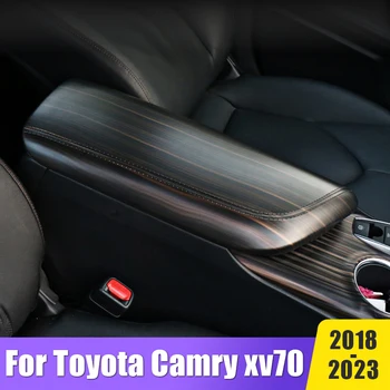 Для Toyota Camry XV70 2018- 2020 2021 2022 2023 Карбоновая Коробка Для Уборки Автомобиля, Коробка Для Подлокотников, Защитная Наклейка, Отделка, Аксессуары