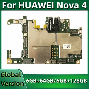 Материнская плата 128 ГБ МБ Для HUAWEI NOVA 4 Mainboard Разблокированная Логическая плата С процессором Kirin 970