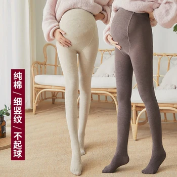 501 # Вязаные Колготки для беременных в Японском стиле, Регулируемые Колготки для живота, Одежда для беременных женщин, Осенне-зимние плавки для беременных