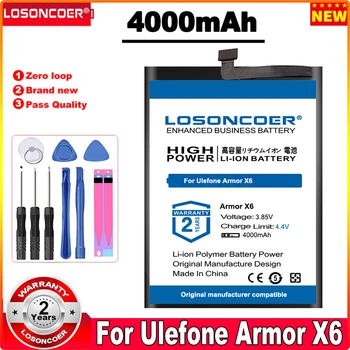 LOSONCOER 4000 мАч Armor X6 Аккумулятор для мобильного телефона Ulefone 3085 Armor X6