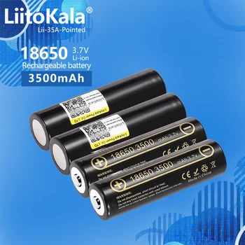 1-20 штук LiitoKala 18650 литиевая батарея Lii-35A аккумуляторная батарея 3500 мАч высокой емкости 3,7 В аккумулятор для остроконечного фонарика