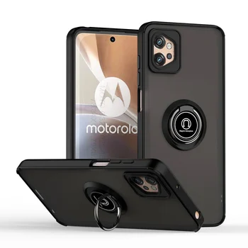 Для Motorola Moto G22 G32 G42 G52 G72 Чехол Модное Матовое Кольцо-Подставка Противоударный Чехол Для Телефона Moto G13 G23 G53 Чехлы