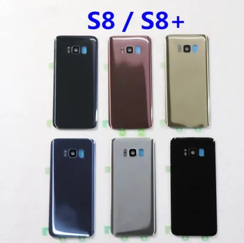 Для Samsung Galaxy S8 Plus Крышка S8 G950 S8 + G955 G955F S8plus Стеклянная Задняя Панель Батареи Задняя Крышка Корпуса Запчасти для Корпуса