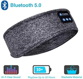 Беспроводные Bluetooth наушники, спальный ремешок, Музыкальная гарнитура, мягкая эластичная удобная спортивная повязка на голову, наушники Walkman Auriculares