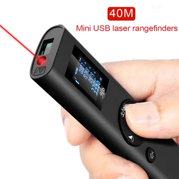 Мини USB 40 М Лазерные дальномеры Smart Digital Distance Meter Дальномер Портативный Лазерный Дальномер Ручной Измеритель Расстояния