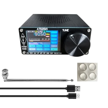 Лучшие предложения ATS25X1 Si4732 Многополосный радиоприемник FM LW (MW SW) SSB + 2,4-дюймовый сенсорный ЖК-дисплей + Штыревая антенна + Аккумулятор + USB-кабель + Динамик
