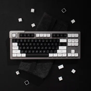 150 Клавиш Персонализированные Минималистичные Колпачки для Ключей Из PBT, двухцветное Литье, Высота MSA, Белые, Черные Колпачки Для Ключей, Механическая клавиатура MX Switch