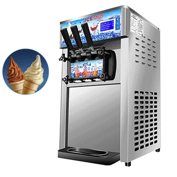 Настольная машина для мягкого мороженого, Производители мороженого с хорошим вкусом, Машина для производства йогуртового мороженого из нержавеющей стали, Коммерческая