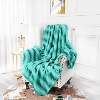 Роскошное Мягкое одеяло из искусственного меха, Мохнатый плюш, Элегантная Утяжеленная Ручная работа для дивана, кресла, кушетки, гостиной, кровати, новое для теплой зимы
