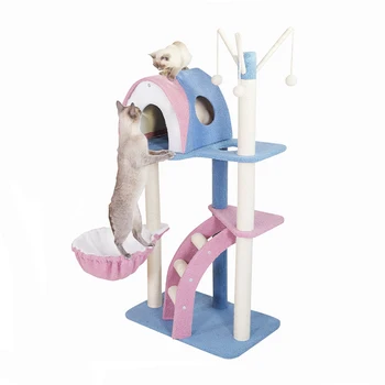 Популярные простые игрушки для кошек сине-фиолетовая рамка для лазания кошек кошачье дерево