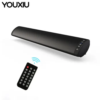 Звуковая панель YOUXIU Bluetooth 20 Вт Беспроводные колонки С поддержкой FM-радио Hi-Fi 3D стереоколонка Сабвуферы объемного звучания с дистанционным управлением
