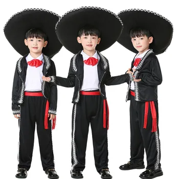 Международный День защиты детей Мексиканский национальный традиционный костюм Для взрослых, Одежда для маскарадных танцев