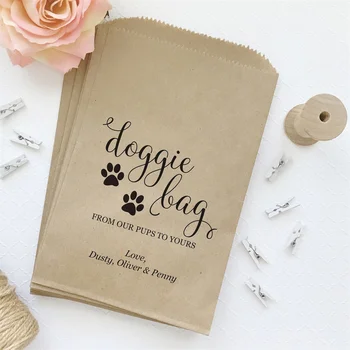 50 Свадебных сумок для собачки - Свадебная сумка для собачки - Сумки для угощений для собак на свадьбу - Сумки для свадебных подарков