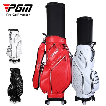 PGM Женские и мужские сумки для гольфа на колесах с замком, водонепроницаемая авиационная сумка для гольфа из искусственной кожи, Портативная сумка для гольфа большой емкости с чехлом для женщин