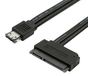 Разъем eSATA-sata 22p с двойным питанием, длина кабеля 1 м для 2,5-дюймового SSD-жесткого диска