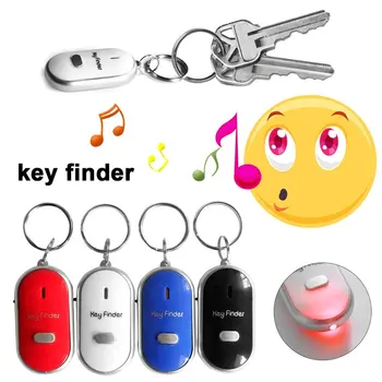 Светодиодный Свисток для Поиска ключей Мигающий Звуковой Сигнал Управления Сигнализацией Anti-Lost Keyfinder Локатор Трекер с брелоком Для ключей 4 Цвета На выбор