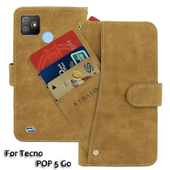 Винтажный Кожаный бумажник Tecno POP 5 Go Case 5,71 