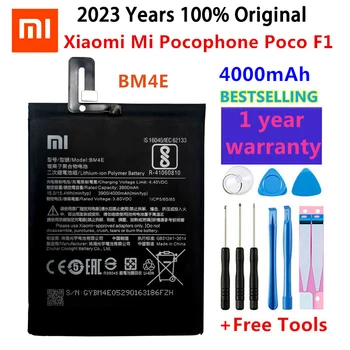 2023 Года 100% Оригинальная Сменная батарея BM4E для Xiaomi MI Pocophone F1 Аутентичный аккумулятор для телефона 4000 мАч