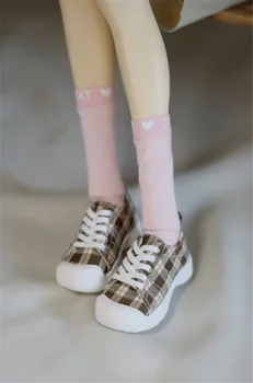 Обувь для кукол BJD подходит на размер 1/4 дяди, универсальная повседневная обувь в клетку с мягкой подошвой, аксессуары для кукол