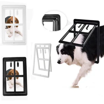 Запирающаяся пластиковая дверца для домашних животных, защищающая от комаров, Экранное окно, защитные откидные ворота, туннель для домашних животных, забор для собак, свободный доступ L