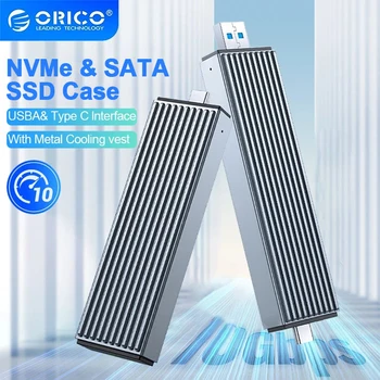 Корпус SSD ORICO M2 M.2 NVMe SATA SSD EnclosureUSB A Type-C С двойным интерфейсом M.2 Корпус SSD Поддерживает жесткий диск SSD M2 NVMe M Key NGFF