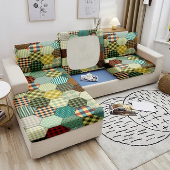 Геометрический Эластичный Чехол для подушки сиденья дивана Для Гостиной, кресла, Углового дивана, Чехла для мебели, Чехла для дивана