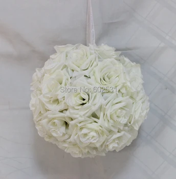 Бесплатная доставка, доступно больше цветов на 25 см, невеста держит цветочный шар для свадебных поцелуев, цветочный шар для украшения вечеринки