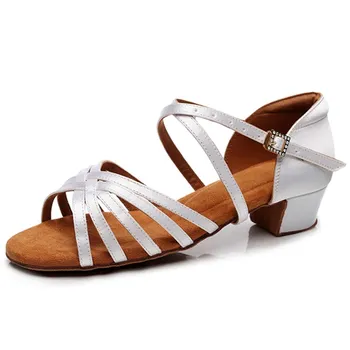 SUN LISA/ Женские Туфли для Классических танцев на квадратном каблуке для девочек, Детские Туфли для бальных танцев, Сальсы, латиноамериканских танцев
