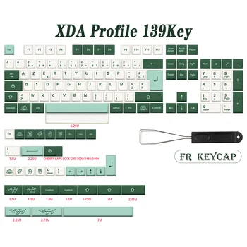 Колпачок для клавиатуры Cool Jazz Botanical PBT XDA Profile Немецкий Французский Испанский ISO Dye Sub Keycaps Для клавиатуры TKL GK61 GMMK PRO 7u AZERTY