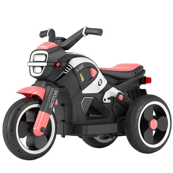 Детский Электрический мотоцикл Трехколесный велосипед с музыкальным освещением Гоночный Перезаряжаемый Дети катаются на автомобиле Детские игрушки с дистанционным управлением