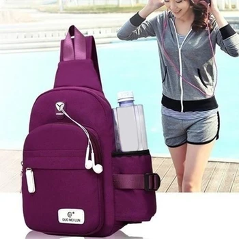 Мужская Женская нейлоновая сумка-слинг, рюкзак, портативная USB-зарядка, сумка через плечо, цикл ежедневных путешествий, сундук