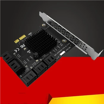 Chi a Майнинг Райзер 10 Портов SATA 3,0 к PCIe Карта расширения PCI Express SATA Адаптер SATA3 6G Конвертер с Радиатором для Windows
