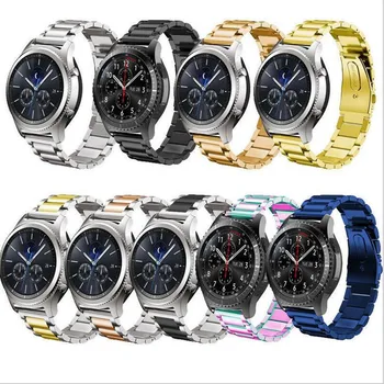 Металлический ремешок для Samsung watch 3 Gear S3 46 мм/Active 2/Huawei watch3 GT GT2/Amazfit GTR На 22 мм 20 мм Сменный Металлический ремешок для часов