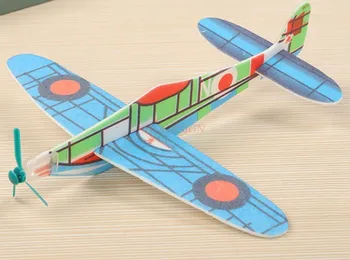 Детский ручной подбрасывающий и крутящийся пенопластовый самолетик, студенческая сборка и модель самолета-головоломки, детская ручная сборка