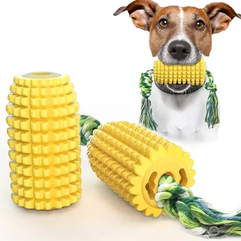 Устойчивая к укусам кукурузы Зубная щетка для собак, Плавающая Интерактивная игрушка для чистки зубов собак, Протекающие игрушки для собак, Товары для домашних животных