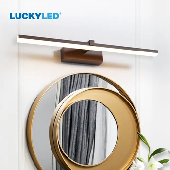 Настенный светильник LUCKYLED AC85-265V Современный светодиодный зеркальный светильник в Скандинавском стиле, настенный светильник для гостиной, ванной комнаты, Спальни