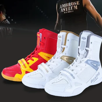 Профессиональная борцовская обувь, мужские легкие Борцовские кроссовки, Удобная боксерская обувь, Противоскользящие боксерские кроссовки