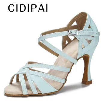 CIDIPAI/ Новая обувь для латиноамериканских танцев для девочек, женская обувь для танцев в стиле Танго Джаз, Обувь для занятий бальными танцами на каблуках, обувь для вечеринок в помещении