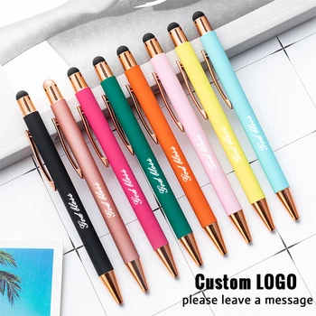 Шариковые ручки с цветным конденсатором, Индивидуальный логотип, Аксессуары для Офисов, Студенческие Канцелярские принадлежности