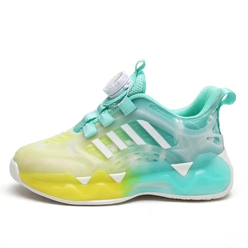 Модные детские кроссовки с градиентом, Новинка 2023 года, детская спортивная обувь для мальчиков, Повседневная обувь, Дышащие кроссовки для тенниса для маленьких девочек