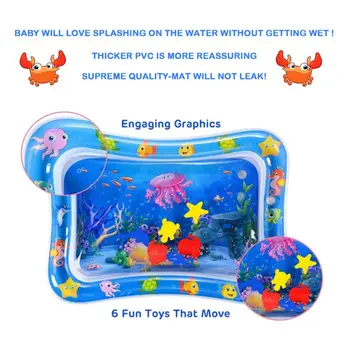 900C Детский надувной игровой коврик с принтом морских животных, детская игрушка для новорожденных мальчиков и девочек, Водные развлечения, Играющие в плавание, Родитель-ребенок