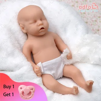 ADFO Reborn Baby Girl 26 см, неокрашенная силиконовая кукла, Реалистичные куклы для новорожденных, Моющиеся подарки для девочек, LoL Рождество