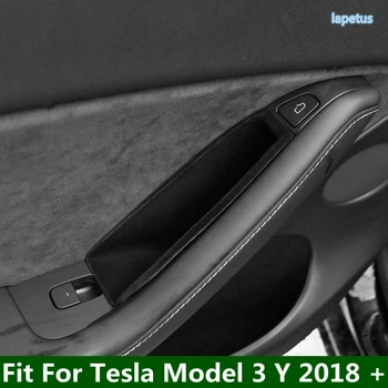 Автоматическая Дверная ручка, Подлокотник, контейнер, держатель, лоток, коробка для хранения, Органайзер, аксессуары Для стайлинга автомобилей, подходит для Tesla Модель 3 Y 2018-2022
