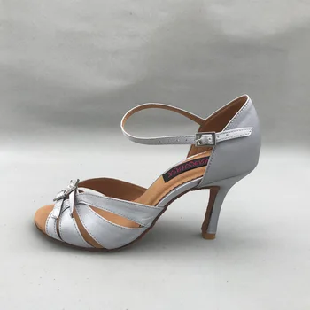 каблук 8,5 см, Пикантные Элегантные Туфли для латиноамериканских танцев Для женщин, обувь для Сальсы, практичная обувь, удобная обувь MS6214GR на низком каблуке в наличии